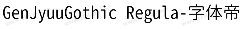 GenJyuuGothic Regula字体转换